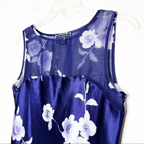 Vintage Halston Satin Peignoir Rose Maxi Sheer Feminine Dainty Dress - Picture 4 of 12